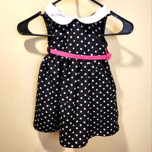 Good Lad Polka Dot Black and white baby's dress size 18M